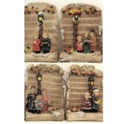 4 Assorted Polyresin Christmas Caroler Figurines