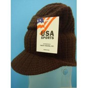 Winter Hats - Brown Visor Beanie