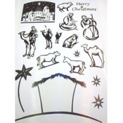 Nativity Scene Window Clings