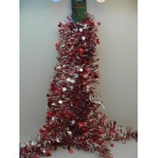 Red and Silver Tinsel Garland