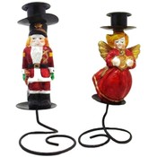 Santa Candle Holders