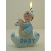 Baby on Pony Birthday Candle