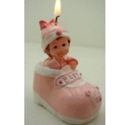 Baby in Shoe Birthday Candle