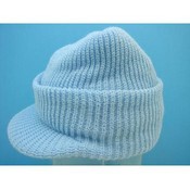 Winter Hats -Baby Blue Visor Beanie