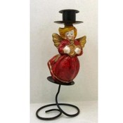 Red Angel Candle Holder