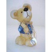 Bear Figurine Holding a Rake