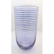 Ocean Vase - Glass with Blue Lines