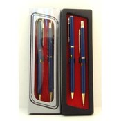 Blue Pen and Pencil Set
