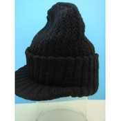 Winter Hat- Black Visor Beanie