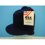 Winter Hats -Dark Blue Visor Beanies