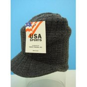 Winter Hats -Dark Gray Visor Beanie