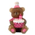 Pink Birthday Bear Candle