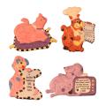 Ceramic Pet-itudes w/ Easel Back by Aurora (set 4)