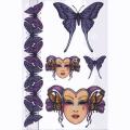 Temporary Tattoo: Pasionate Mardi Gras Mystique