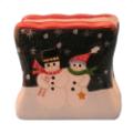 Hand Painted Ceramic Snowman Napkin Holder
