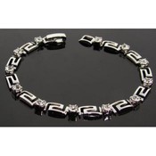Z-Style Link &amp; CZ Tennis Bracelet