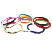 1 Row Rhinestone Bangle Bracelets | Asst Colors