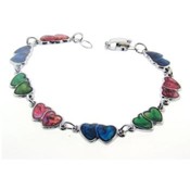 Double Heart Natural Shell Tennis Bracelet