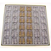 108 Pair Gold &amp; Silver Ball Earrings Combo