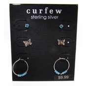 Sterling Silver Earring | 3 Per Card | Turquoise