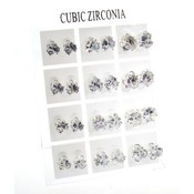 12 Heart CZ Earrings on Display