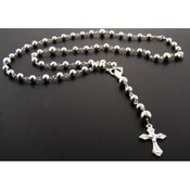 Silver Rosary Necklace