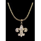 Fleur de Lis Necklace and Pendant | Gold