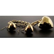 Faceted Heart Bracelet and Earring Set | Gold