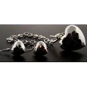 Faceted Heart Bracelet and Earring Set | Silver