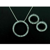 Circle of Life Necklace &amp; Earring Set | Silver