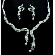 Snake Charmer Necklace &amp; Earring Set | Silver