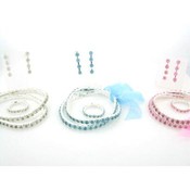 Crystal Anklet,Earring,Toe Ring, Bracelet set