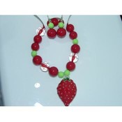 Strawberry Bracelet &amp; Earring Set