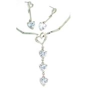 Heart of Hearts Necklace &amp; Earring Set | Clear
