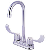Two Handle 4" Centerset High-Arch Bar Faucet