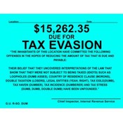 Tax Evasion Novelty Notice
