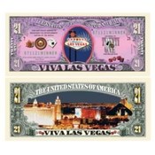 Viva Las Vegas 21 Novelty Dollar Bills
