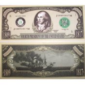 James Madison Million Dollar Bill