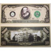 Thomas Jefferson Million Dollar Bill