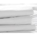 Bed Sheets - Full, Fitted, White, T-180, 54" x 75"