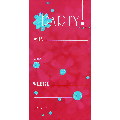 Turquoise Flowers Glitter Fill-In Invitation