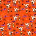 Orange Skeletons 12X12 25Ct