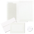 Triple Pearl White Invitation and Note Card Kit