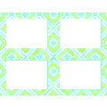 Bleu Squares 4 Up Postcard