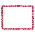 Red Border on White Stock