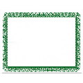 Green Border on White Stock