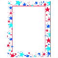 Red White and Blue Stars Letterhead