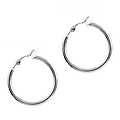  Charline's Clip-On Hoop Earrings - Silv...
