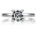 Detty's 1.5 CT Asscher Cut CZ Solitaire Ring
