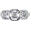 Dorisha's Three Stone Asscher Inspired CZ Ring